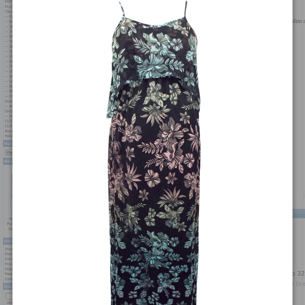Jessica Simpson Maternity Floral Maxi Dress - Picture 2 of 4